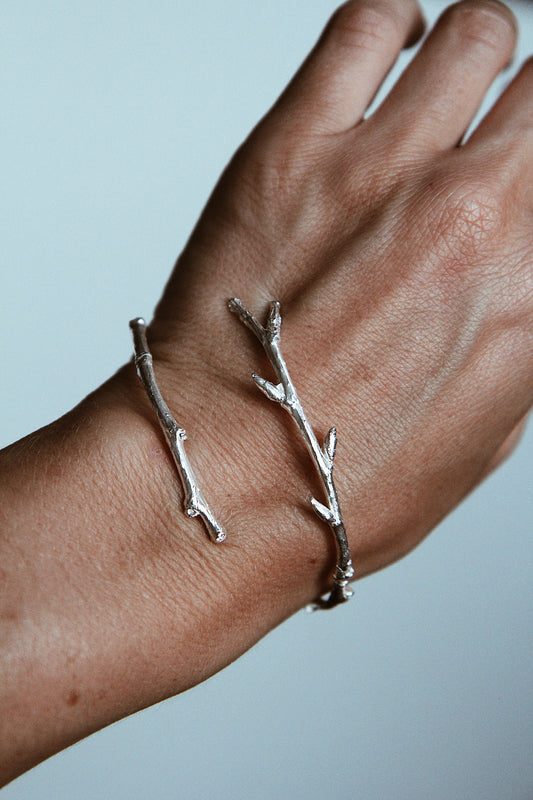 Silver Twig Bracelet