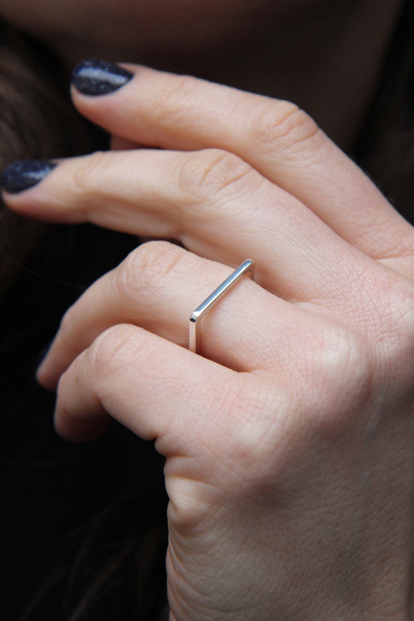 Fine Silver Square Ring