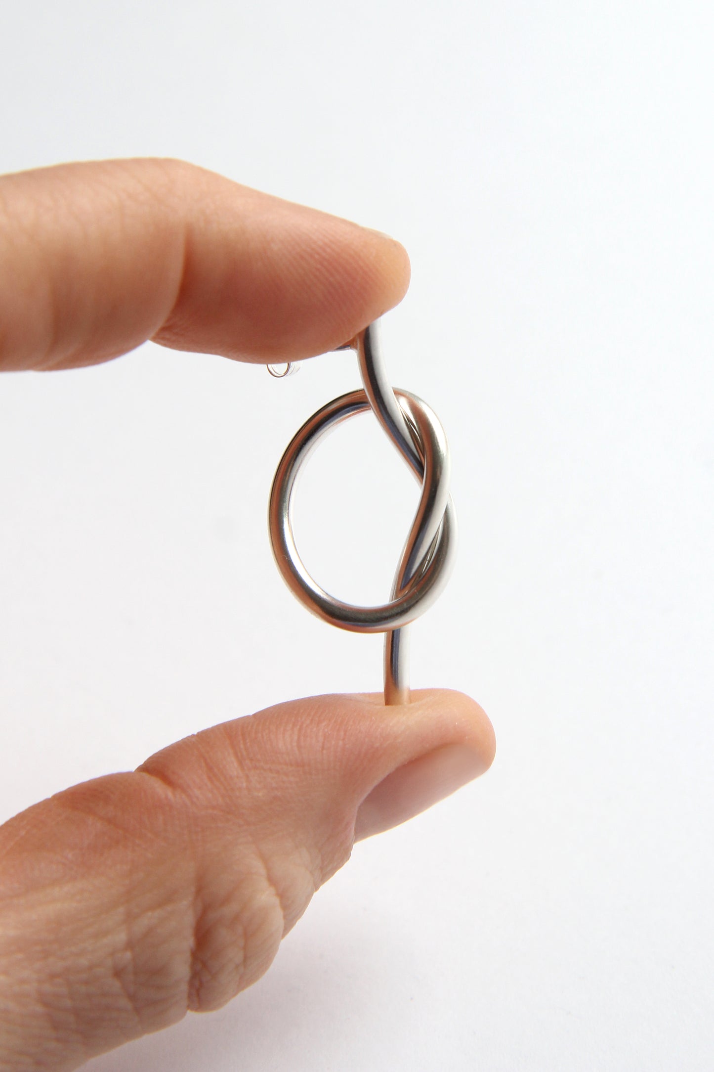 Silver Knot Earrings - large