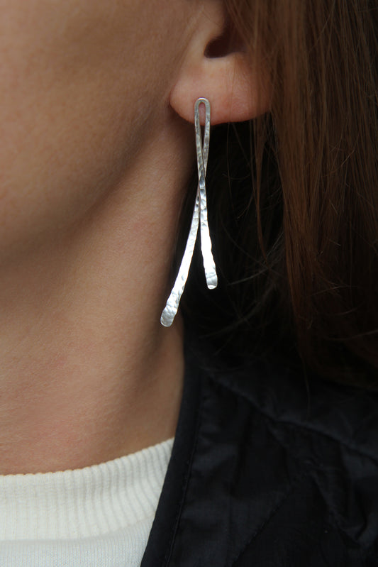Luna Flow Silver Earrings