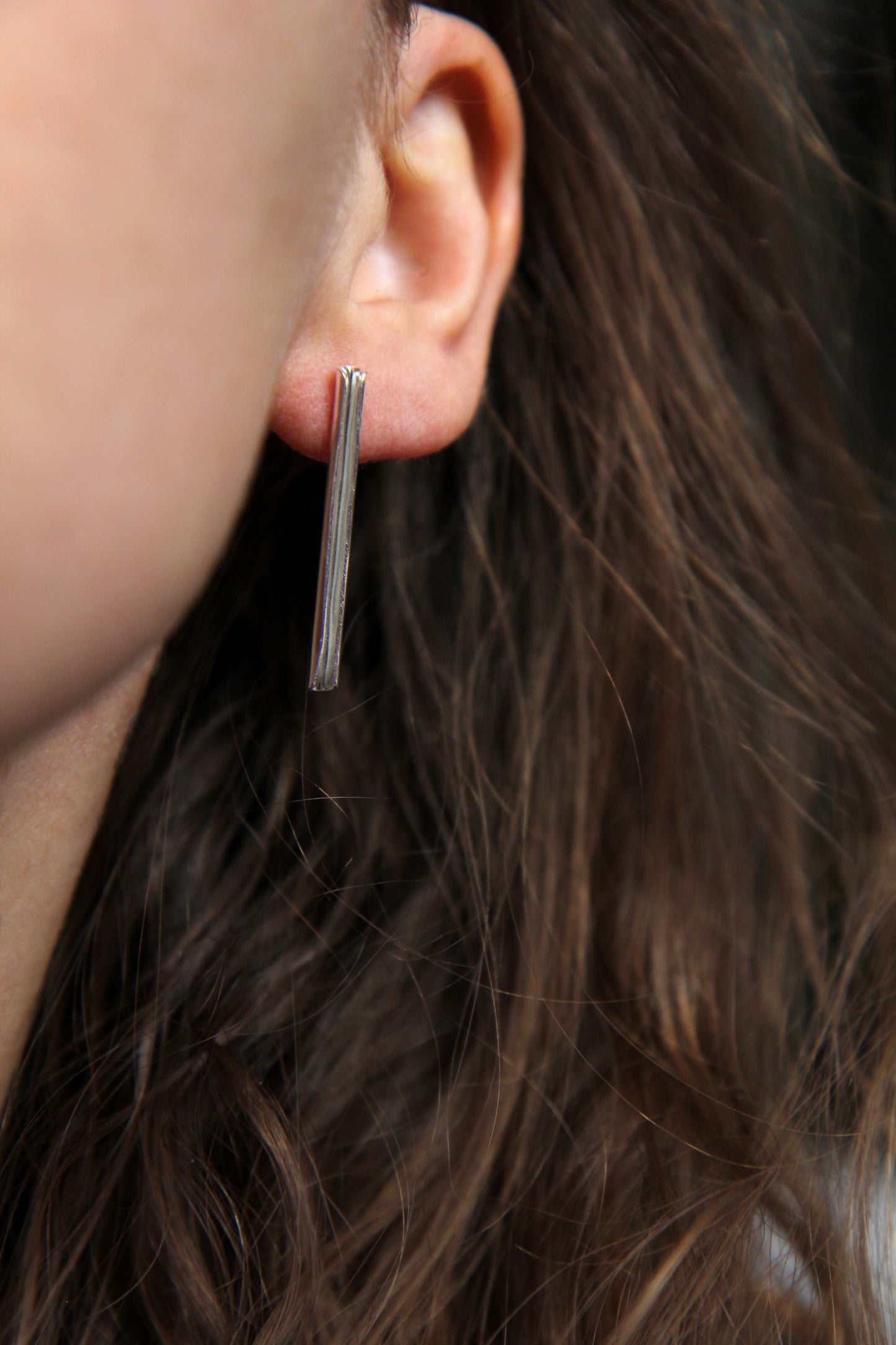 Fine Silver Tube Earrings