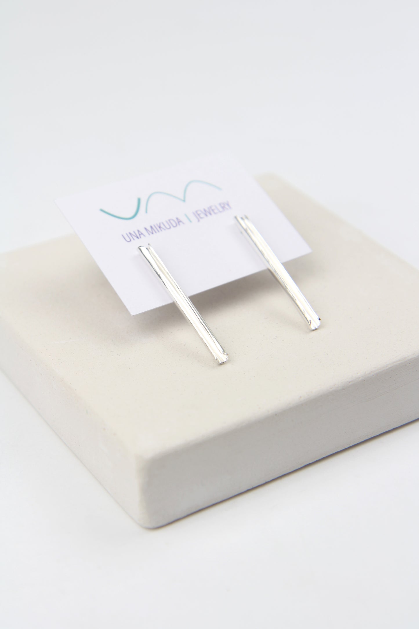 Fine Silver Tube Earrings