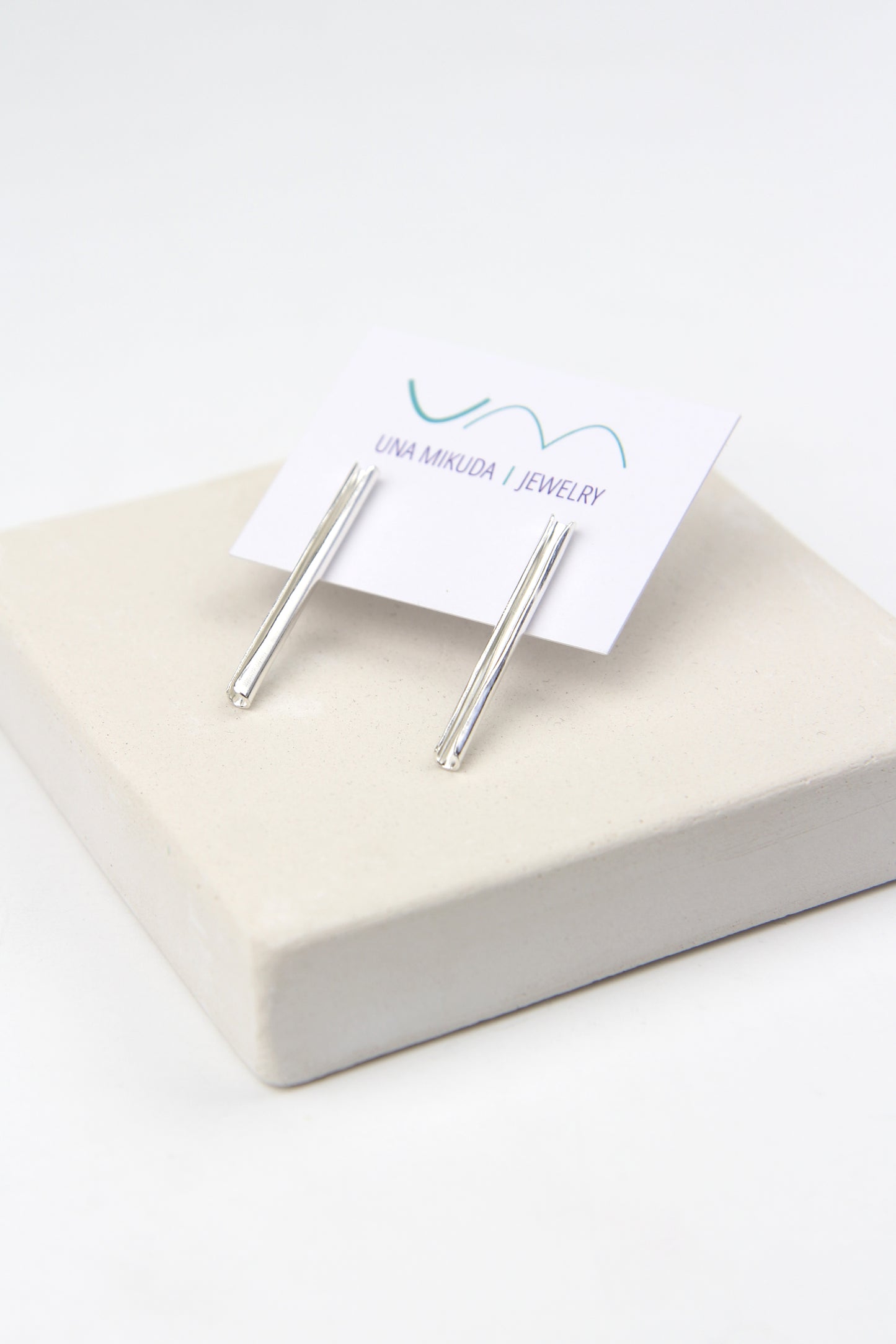 Fine Silver Tube Earrings