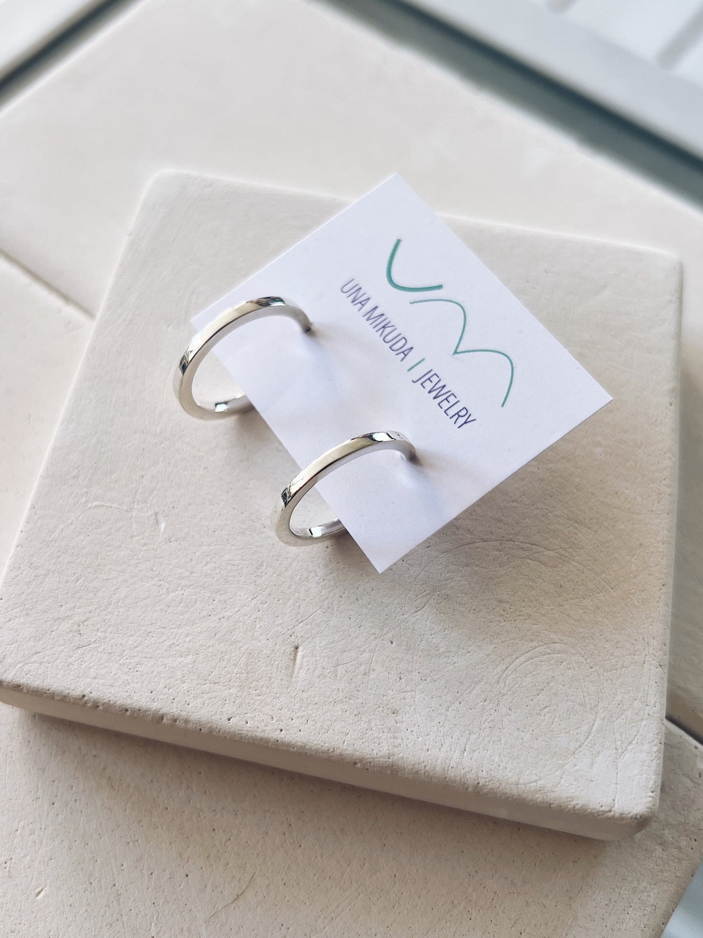 Silver Hoop Earrings - Small