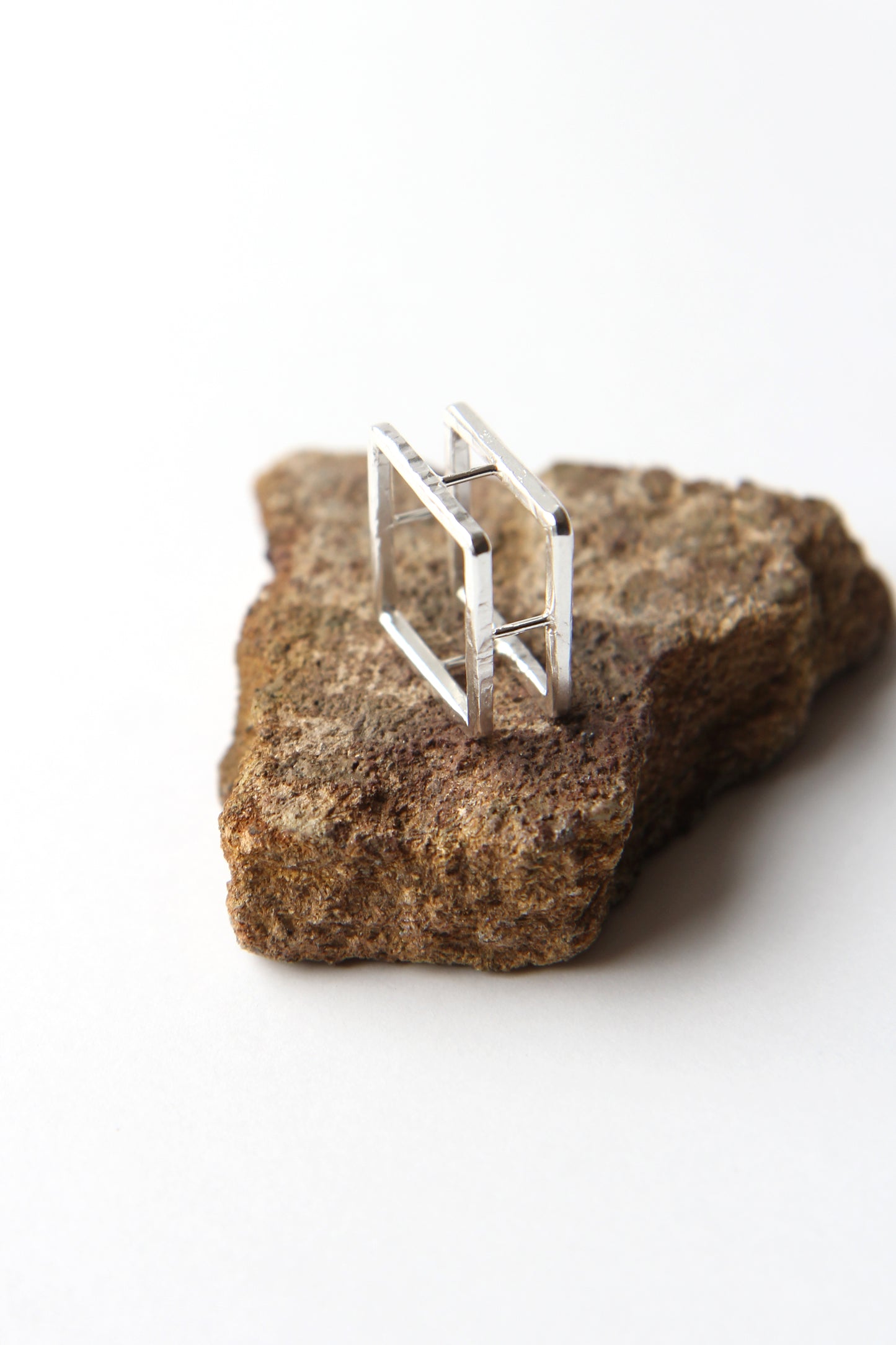 NEW! ✨ Double Square Hammered Silver Ring