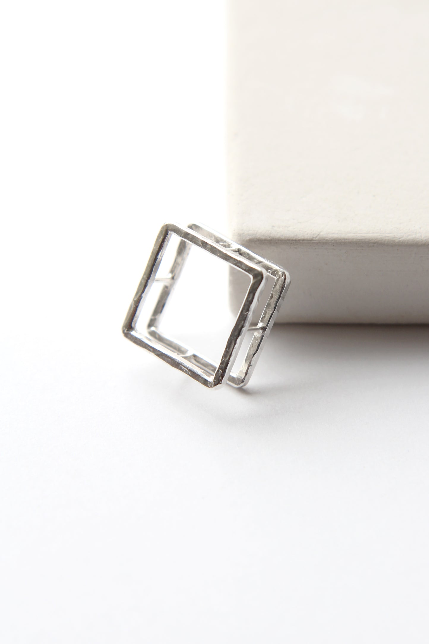 NEW! ✨ Double Square Hammered Silver Ring
