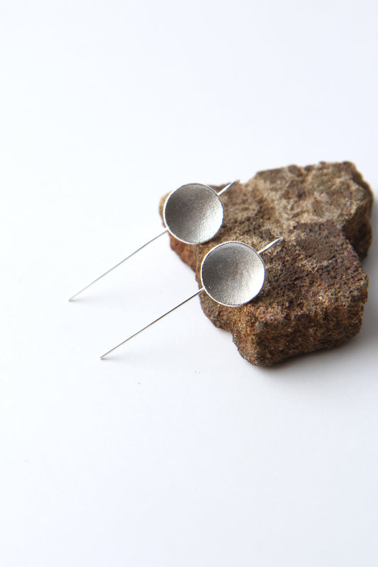 NEW! ✨ Full Moon Silver Hook Earrings