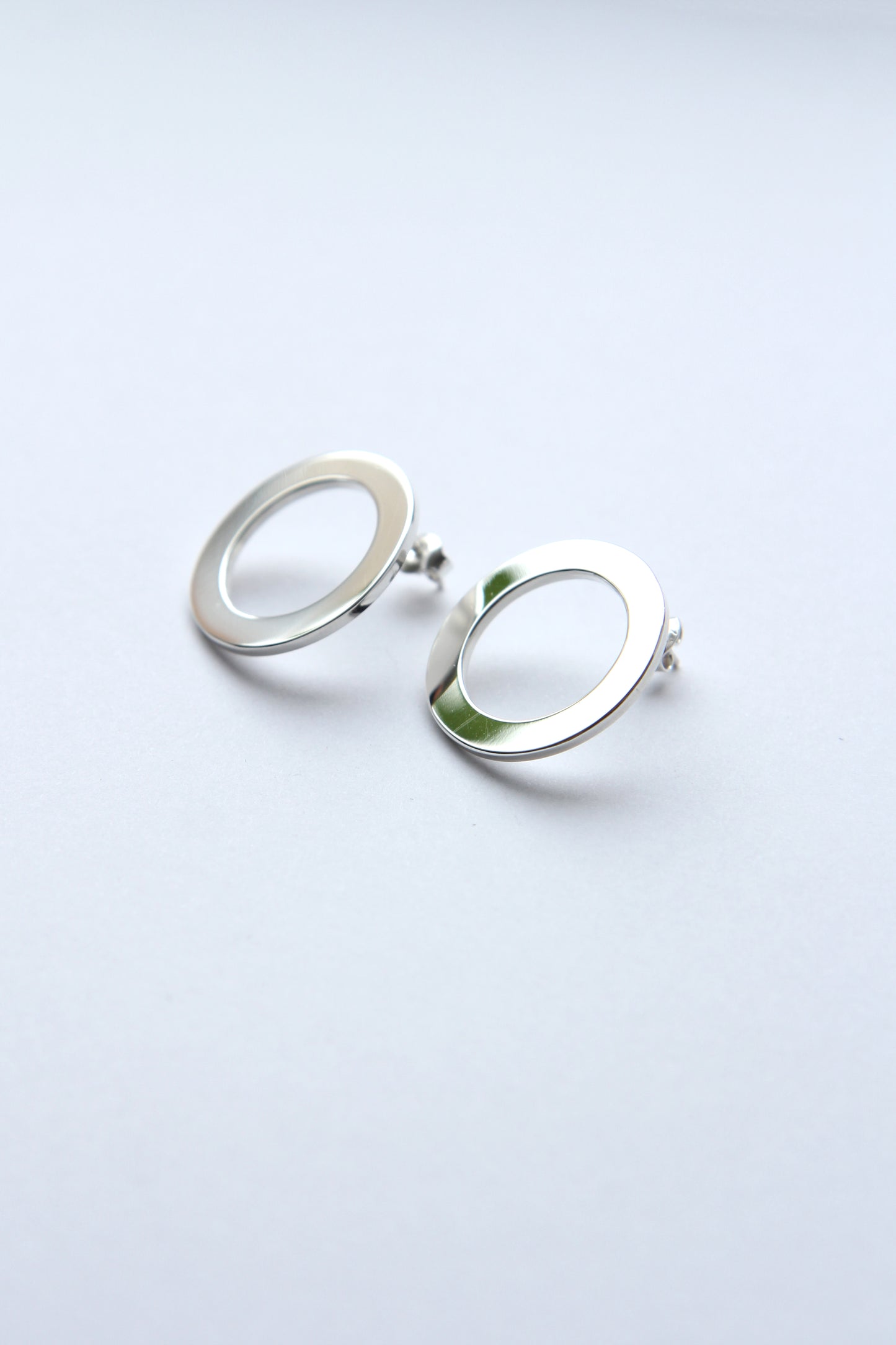 NEW! ✨ Circle Line Silver Earrings