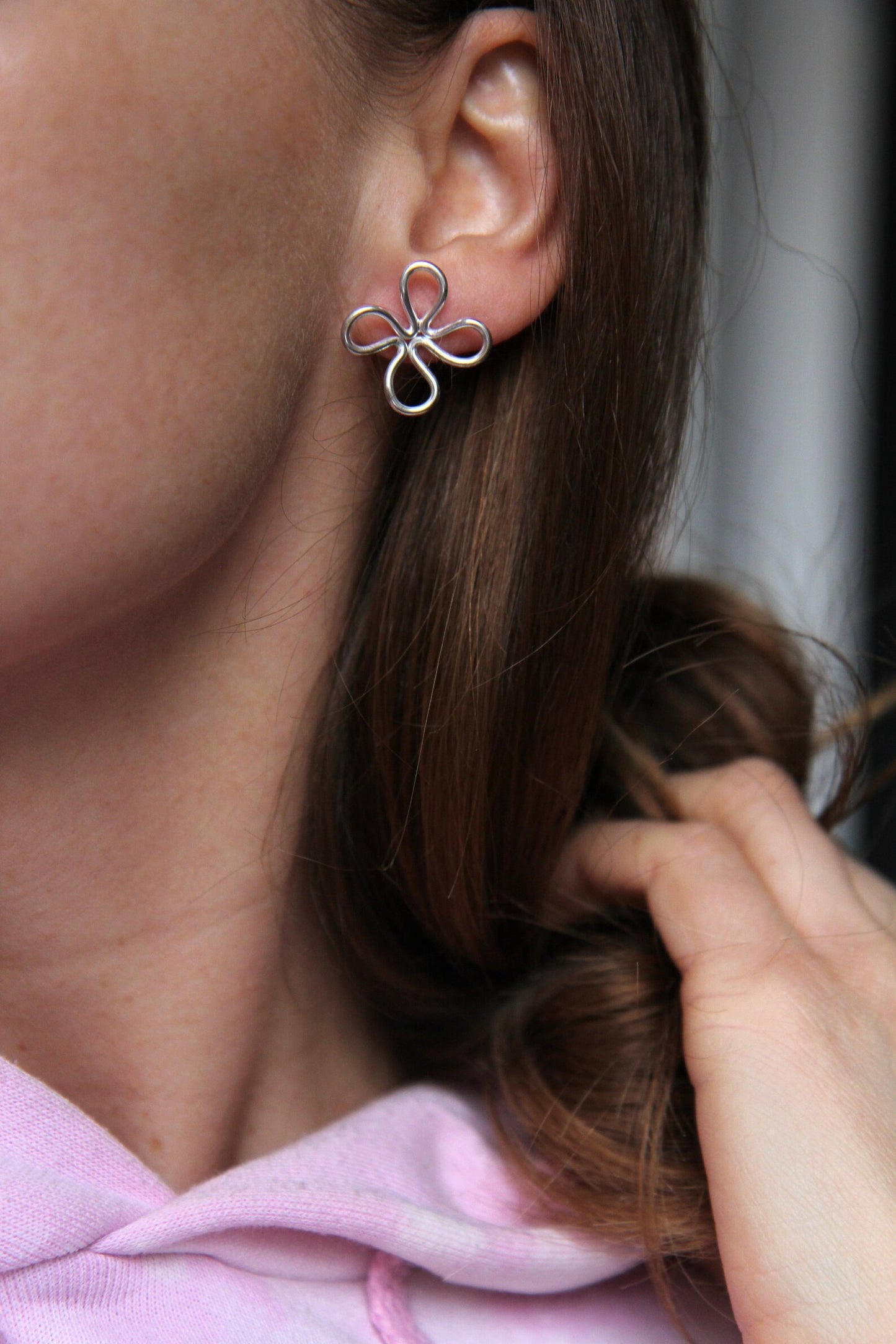 Silver Clover Earrings