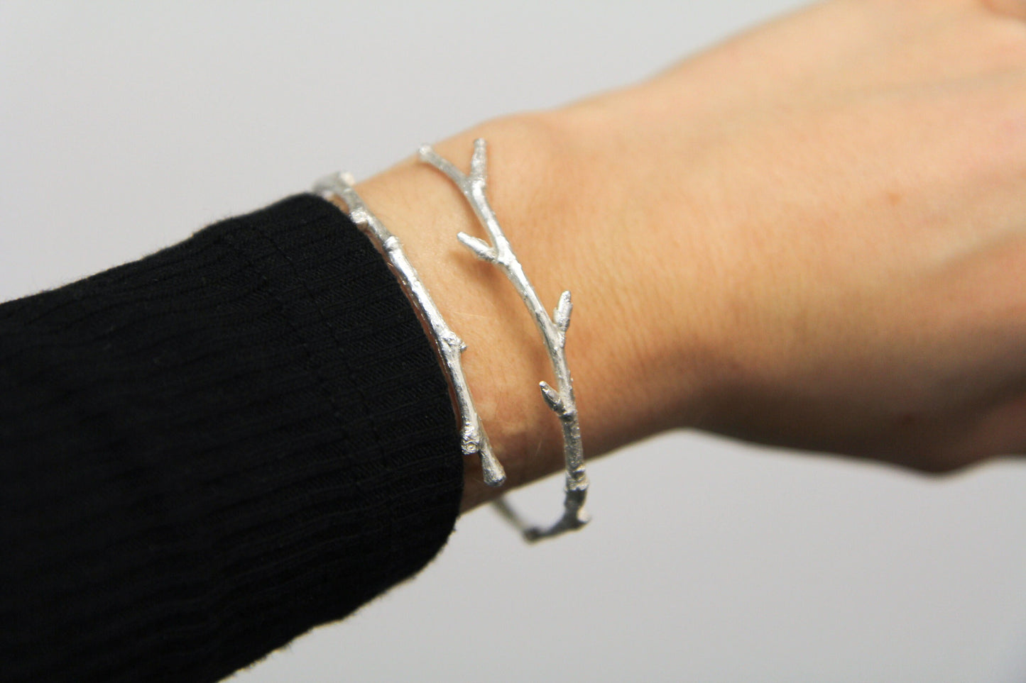 Silver Twig Bracelet