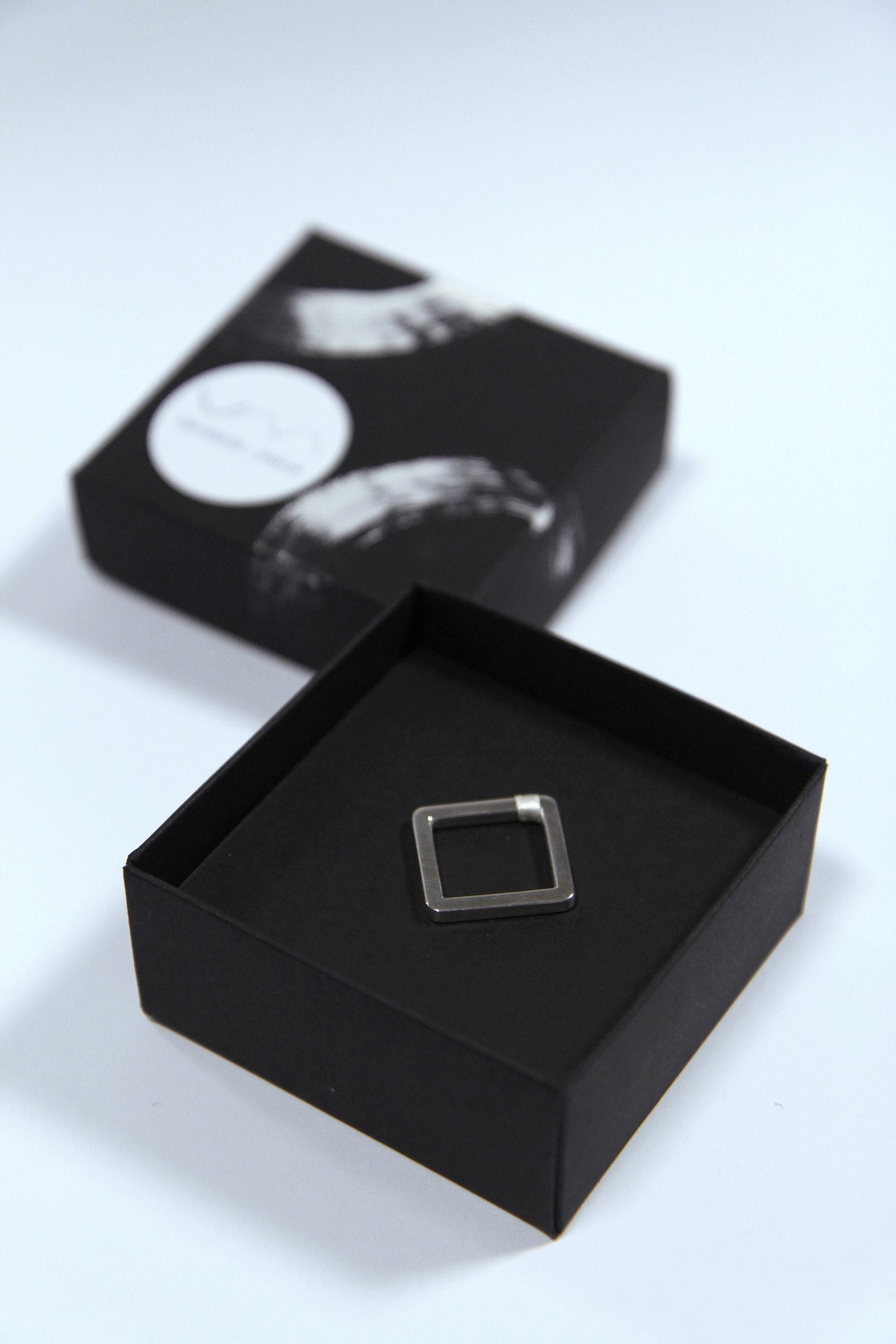 Silver Square Polished Ring