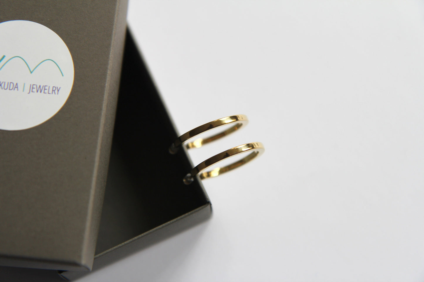 Gold-plated Silver Hoop Earrings - Medium