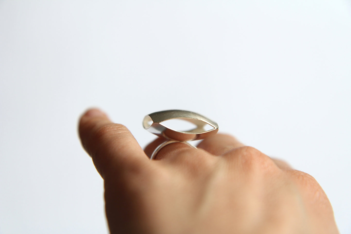 Bold Square Pillow Silver Ring