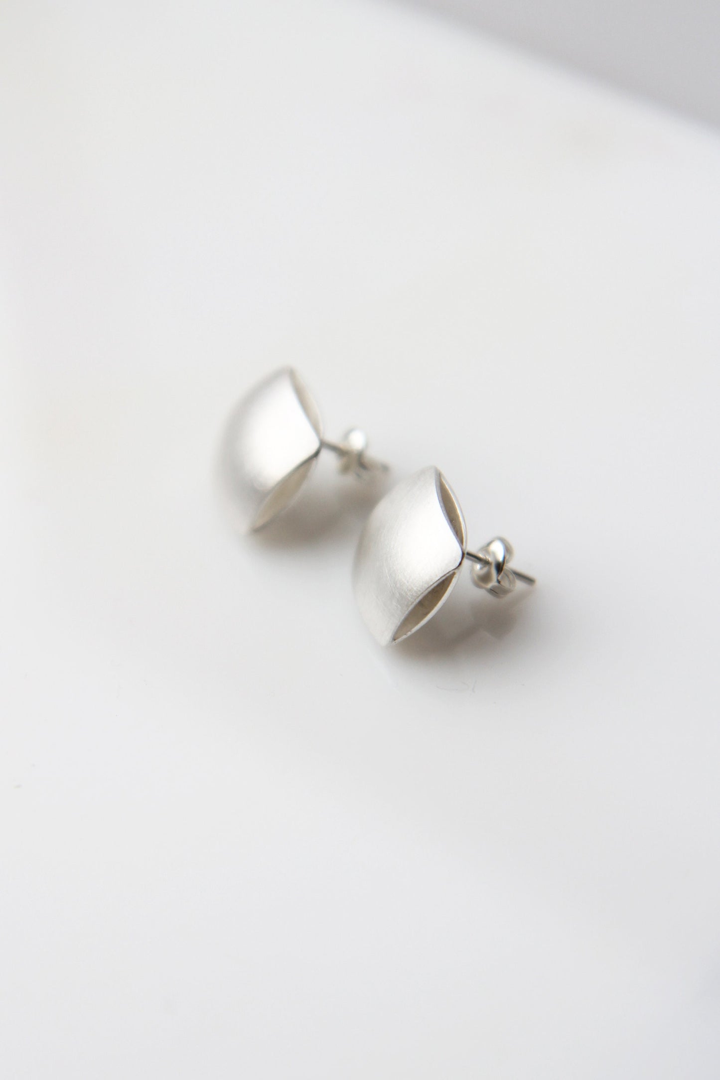 Small Silver Pillow Earrings