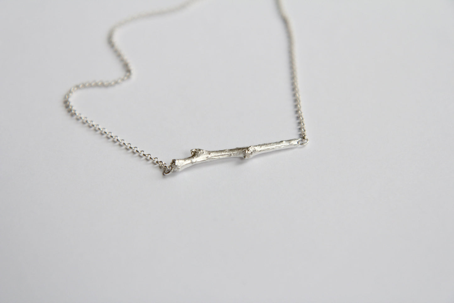 Silver Twig Necklace