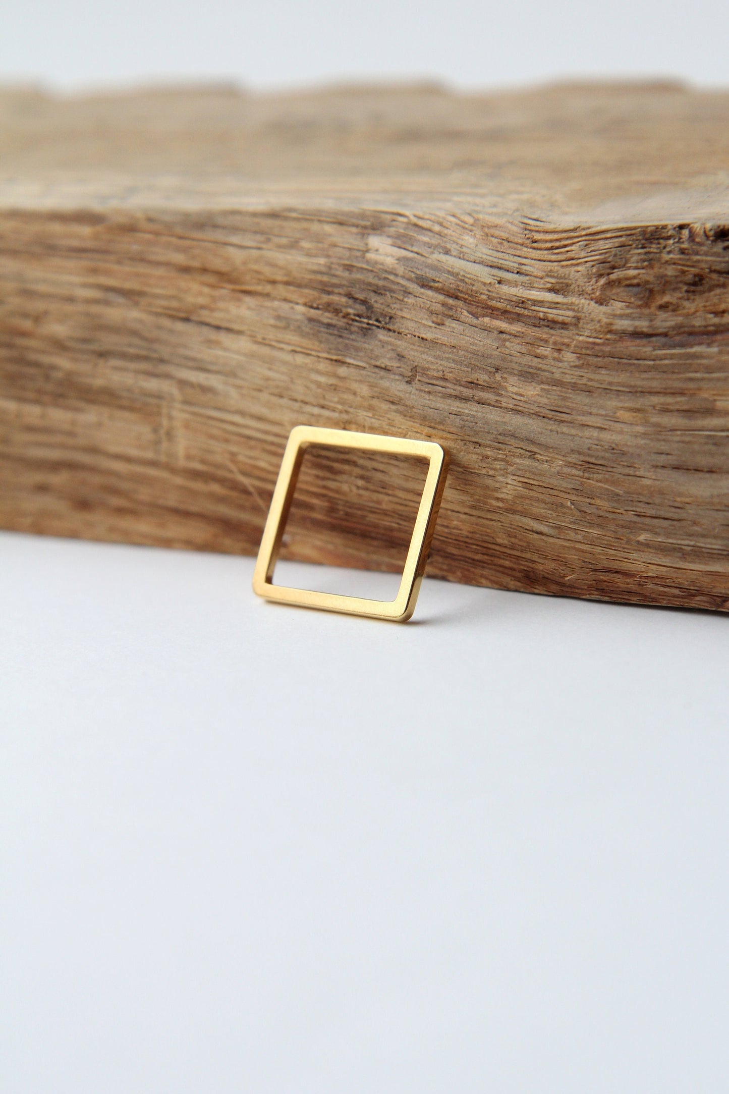 Fine Gold-plated Silver Square Ring