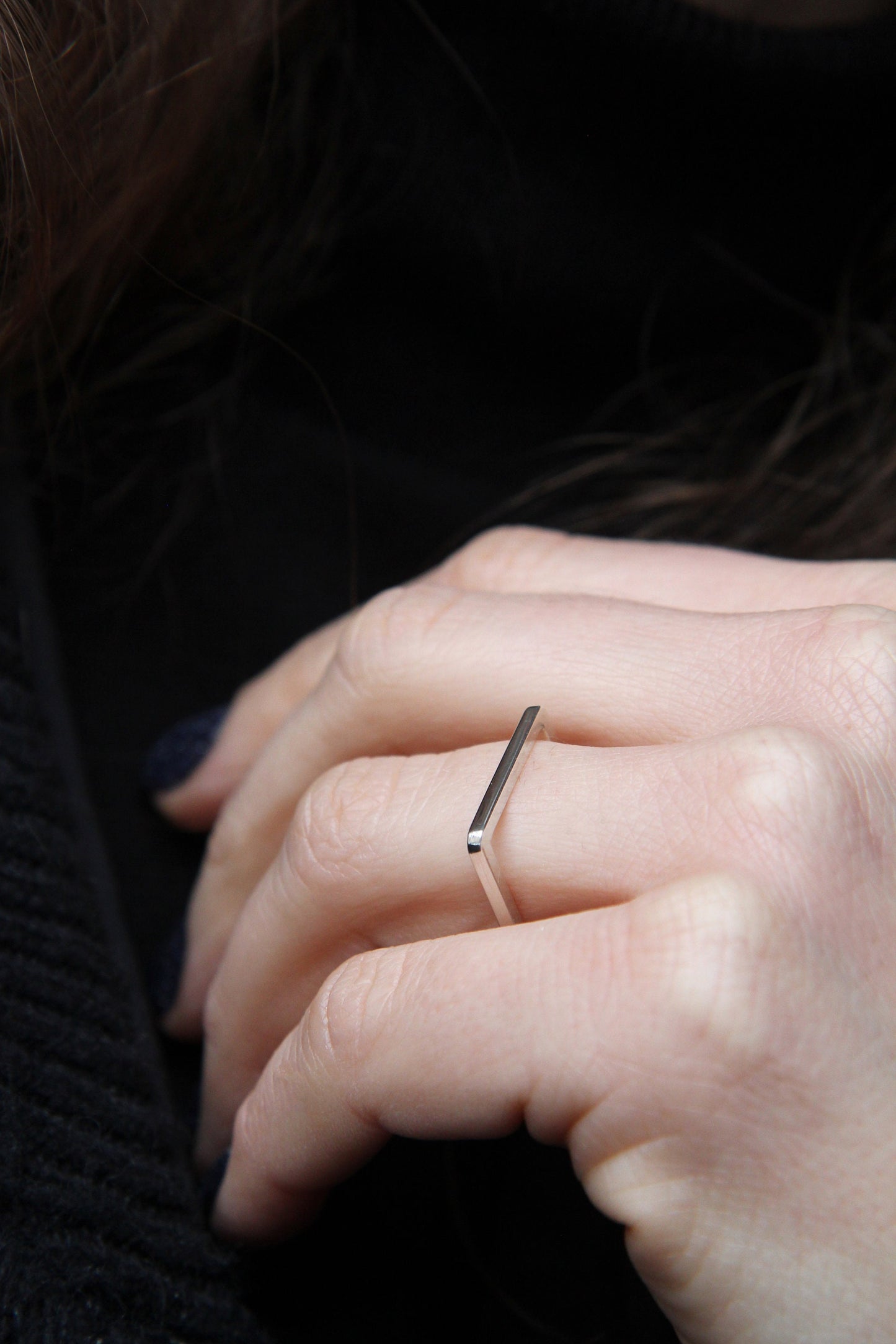 Fine Silver Square Ring