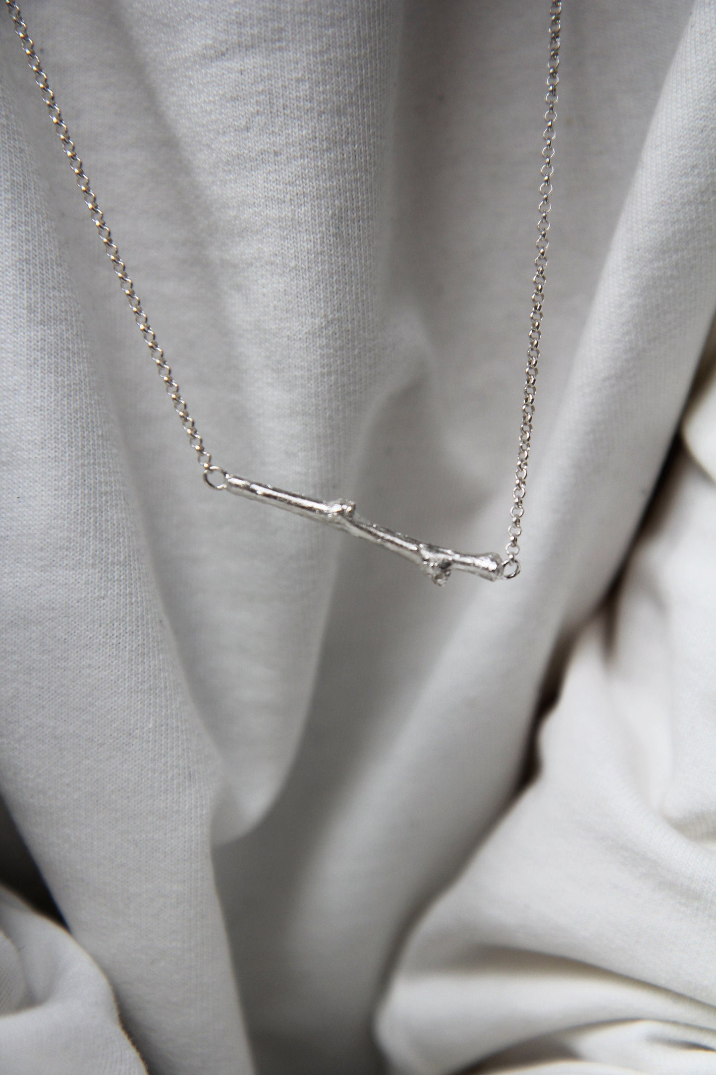 Silver Twig Necklace