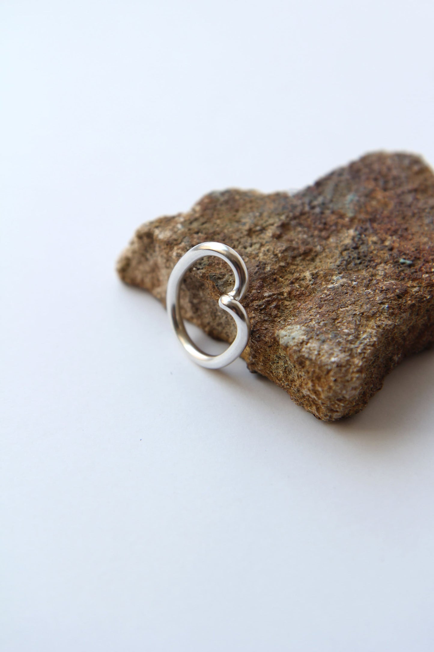Heart Shaped Silver Ring