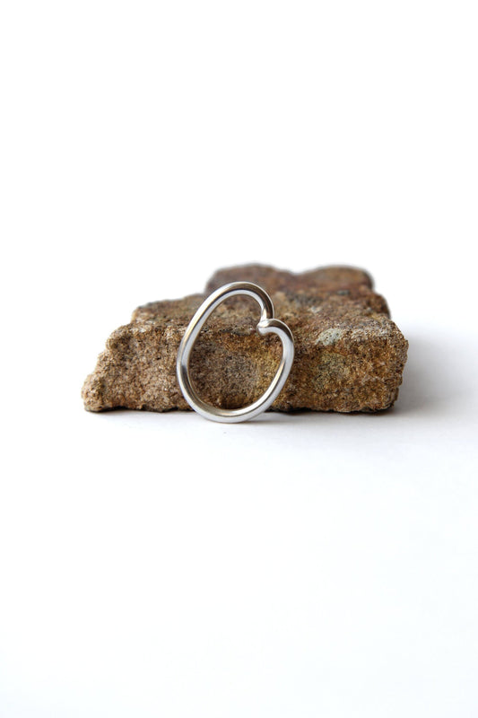 Heart Shaped Silver Ring