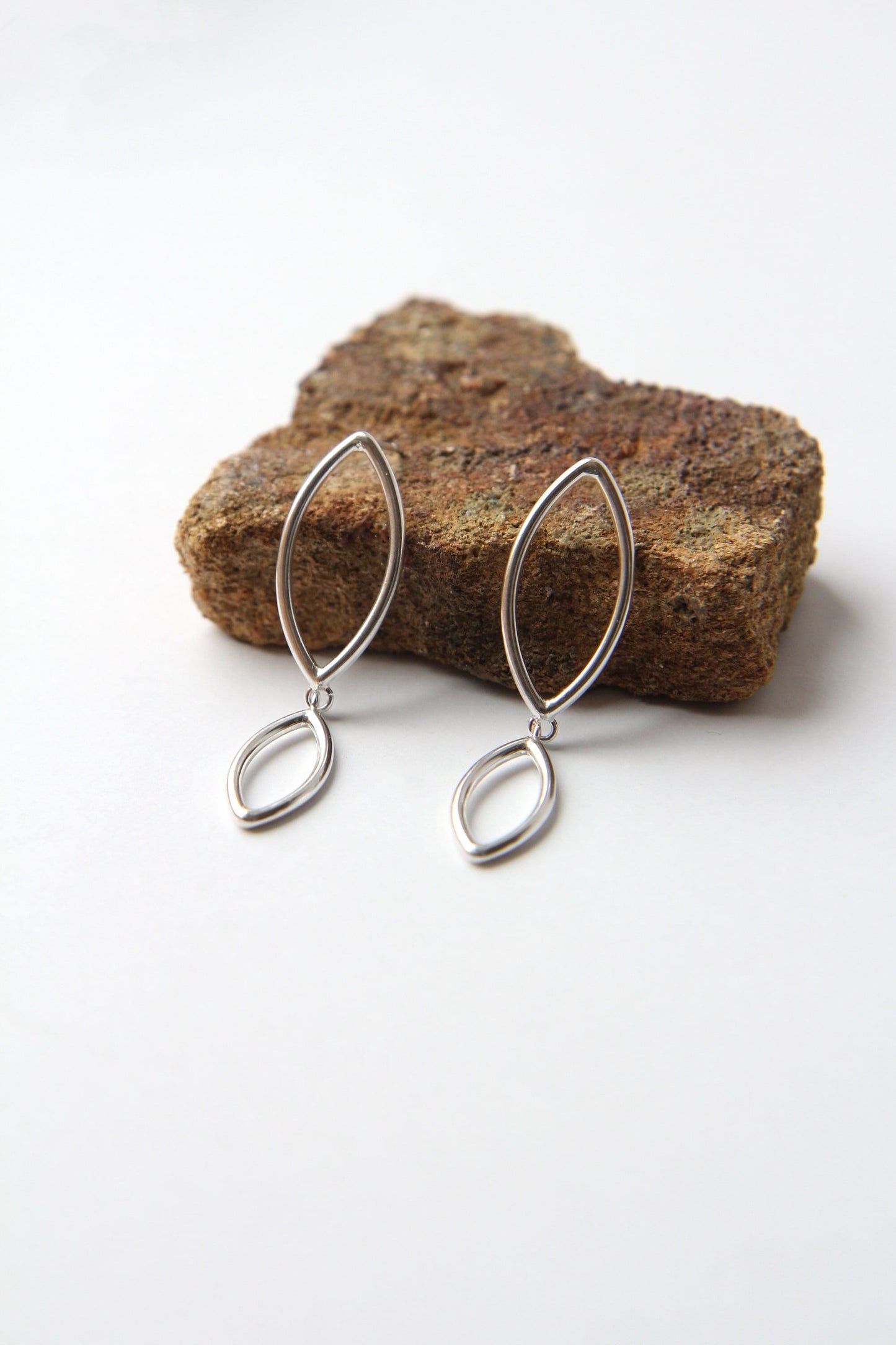 Botanical Silver Dangle Earring