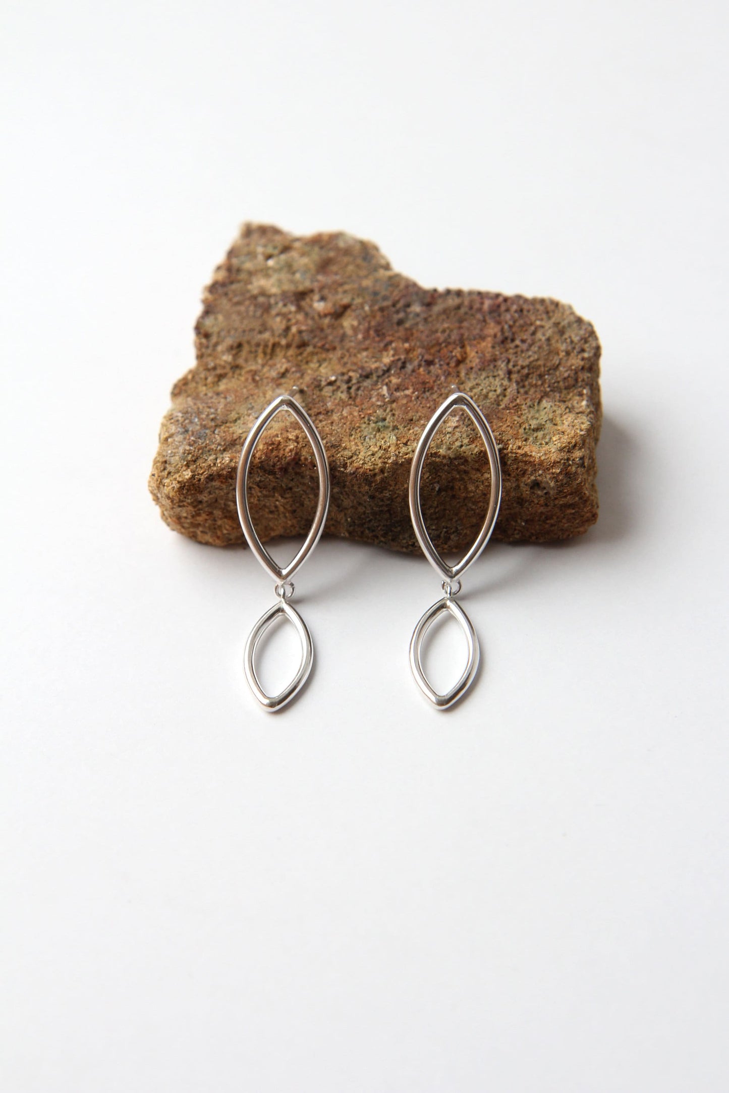 Botanical Silver Dangle Earring