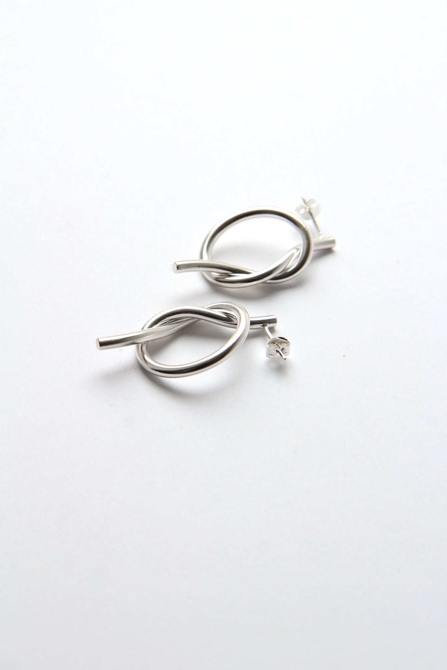 Silver Knot Earrings