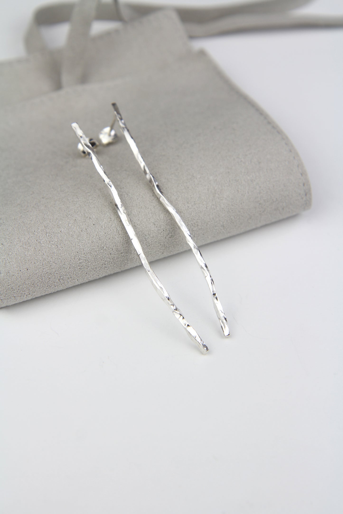 NEW! Sleek Line Silver Earrings