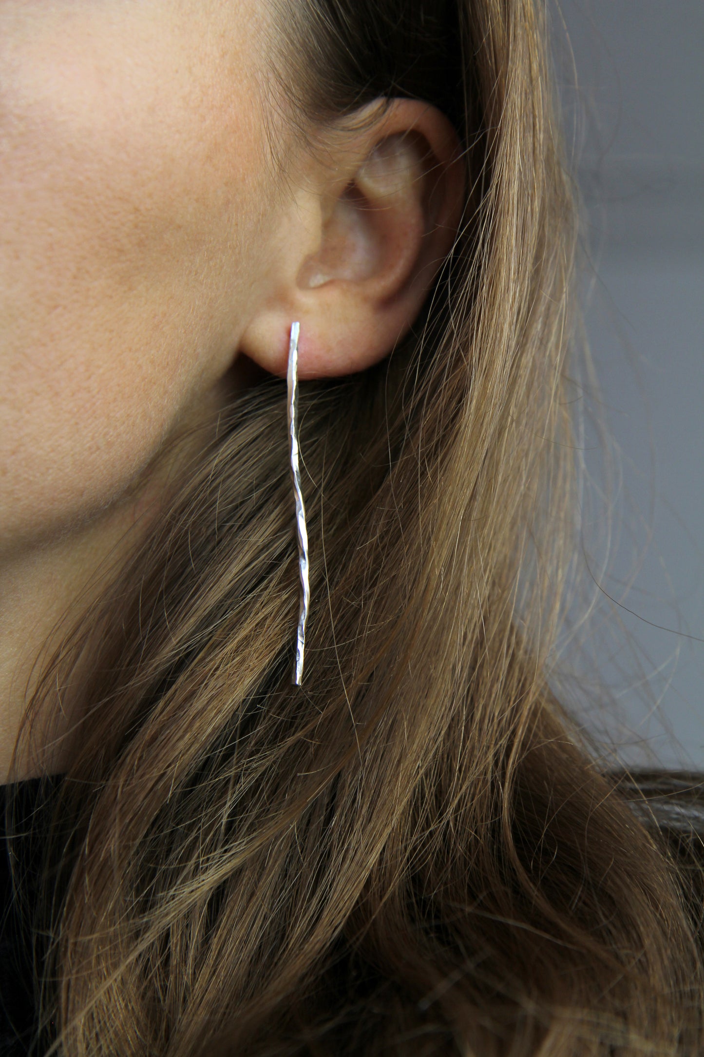 NEW! Sleek Line Silver Earrings