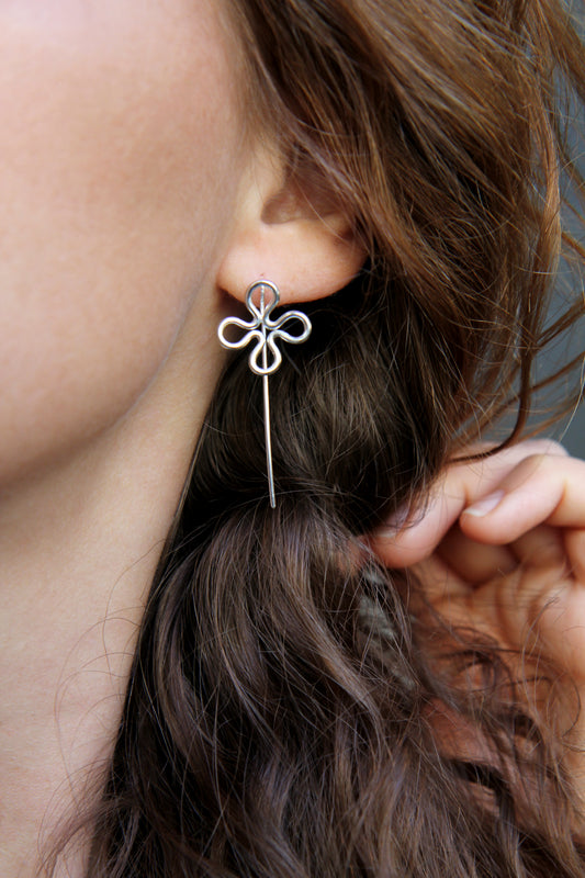 NEW! ✨ Silver Clover Hook Earrings