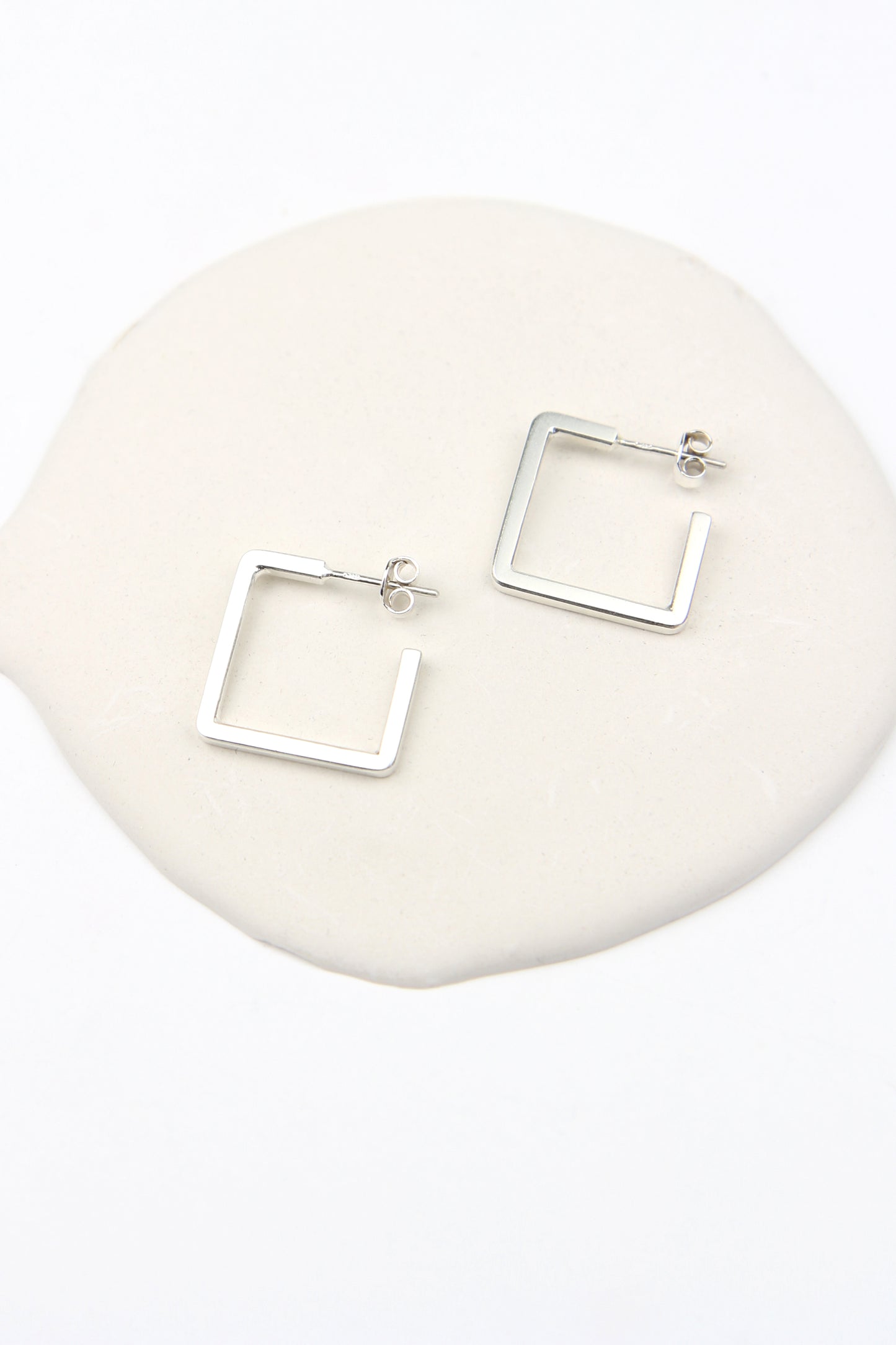 NEW! ✨ Fine Square Silver Hoop Earrings