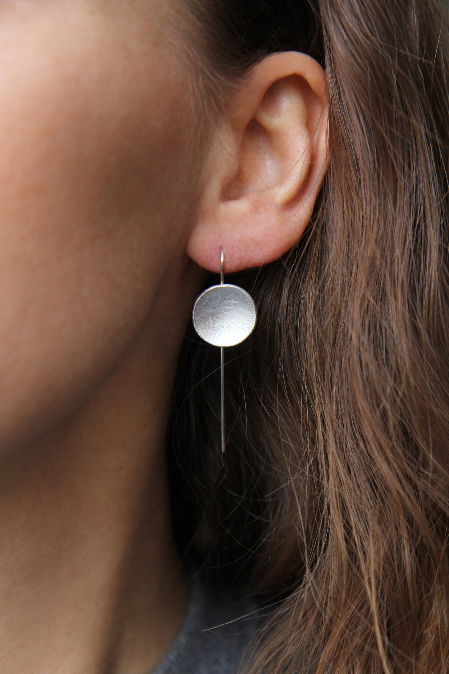 NEW! ✨ Full Moon Silver Hook Earrings