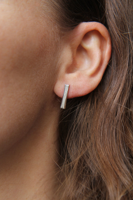 NEW! ✨ Fine Silver Tube Earrings - short