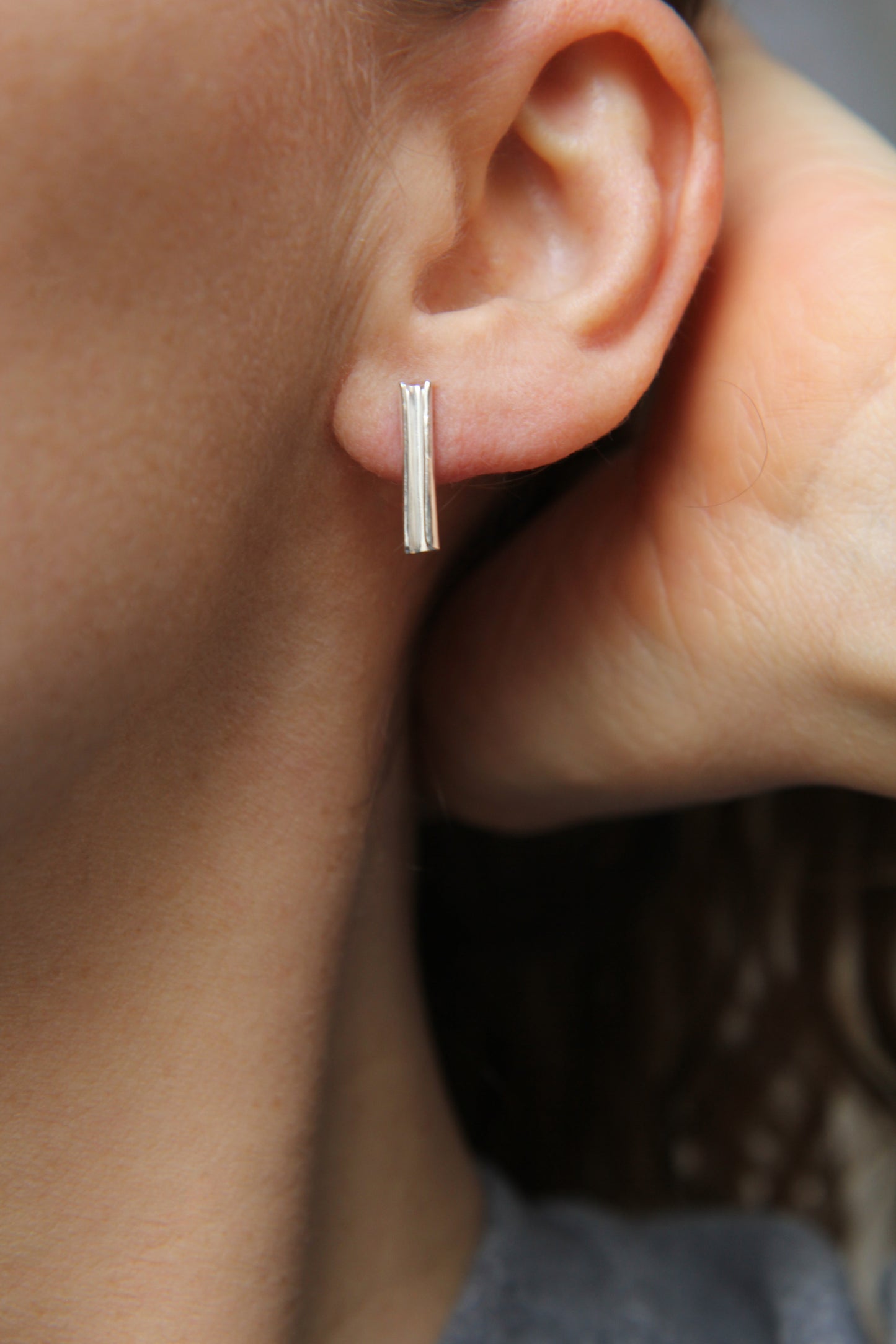 NEW! ✨ Fine Silver Tube Earrings - short