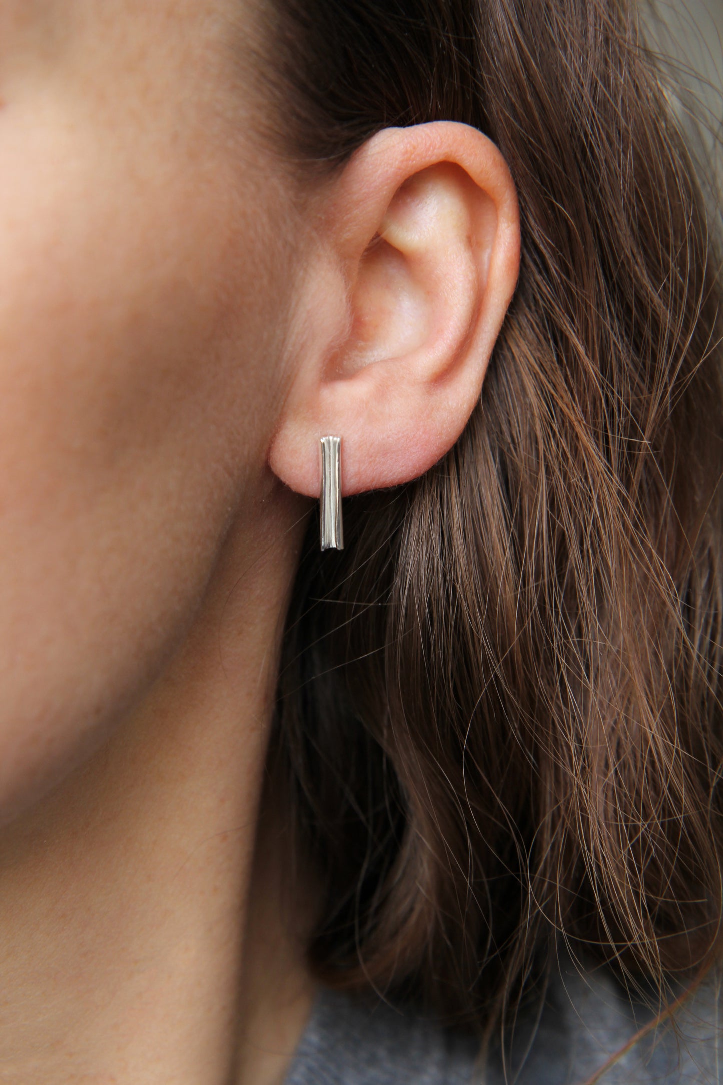 NEW! ✨ Fine Silver Tube Earrings - short