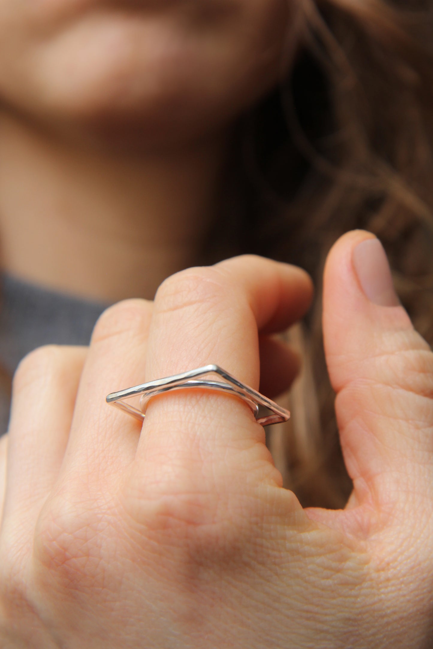 NEW! ✨ Hammered Geometric Ring