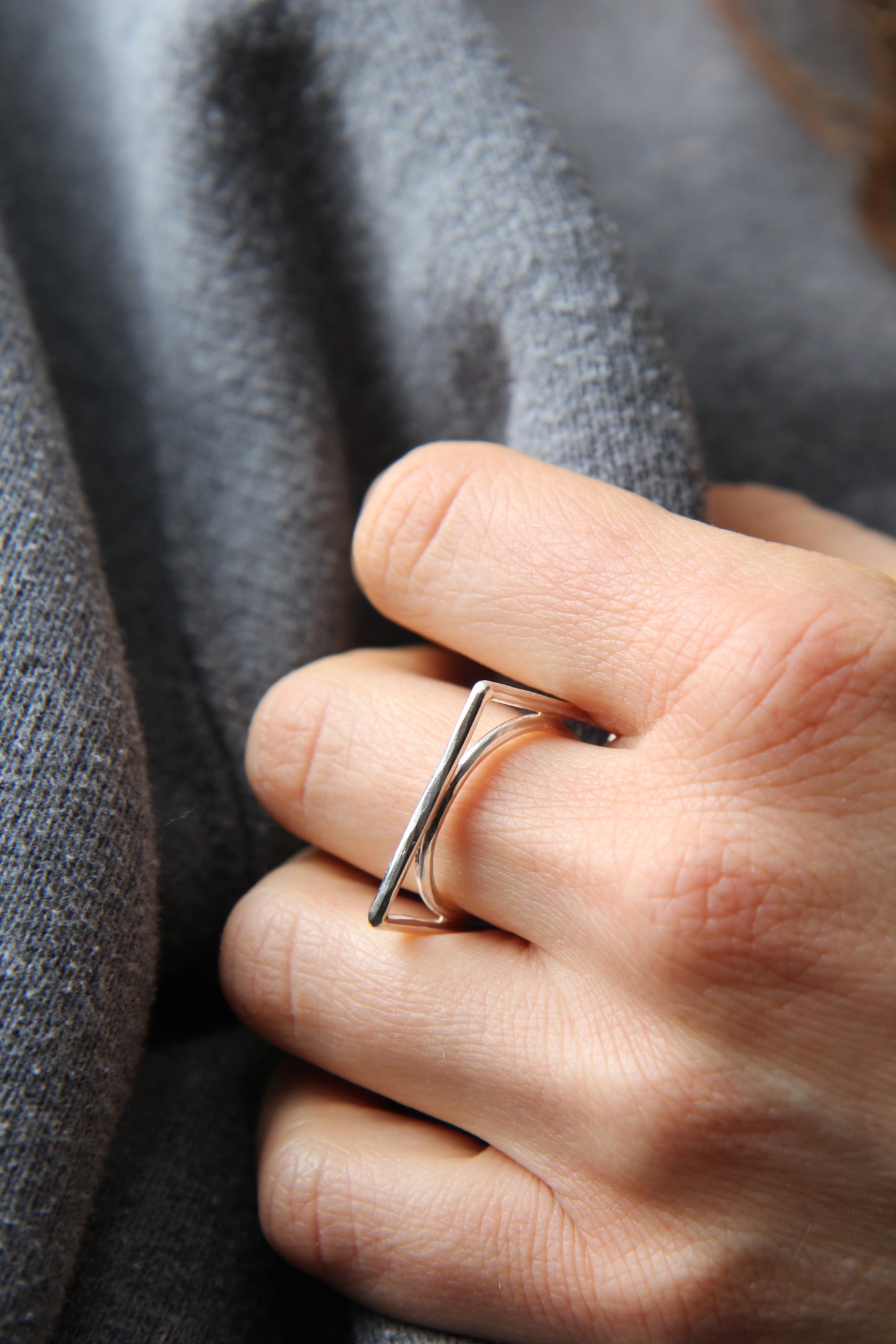 NEW! ✨ Hammered Geometric Ring