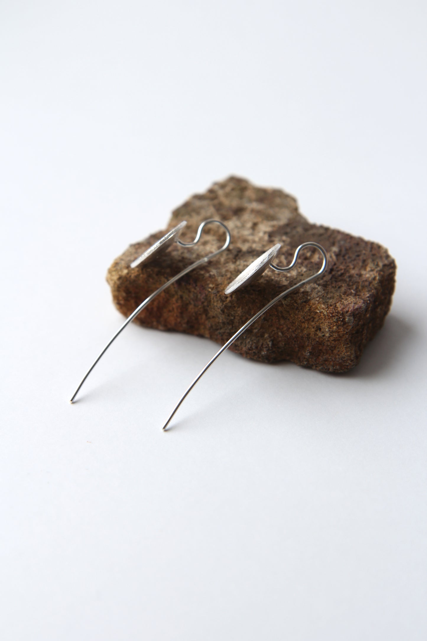 NEW! ✨ Full Moon Silver Hook Earrings