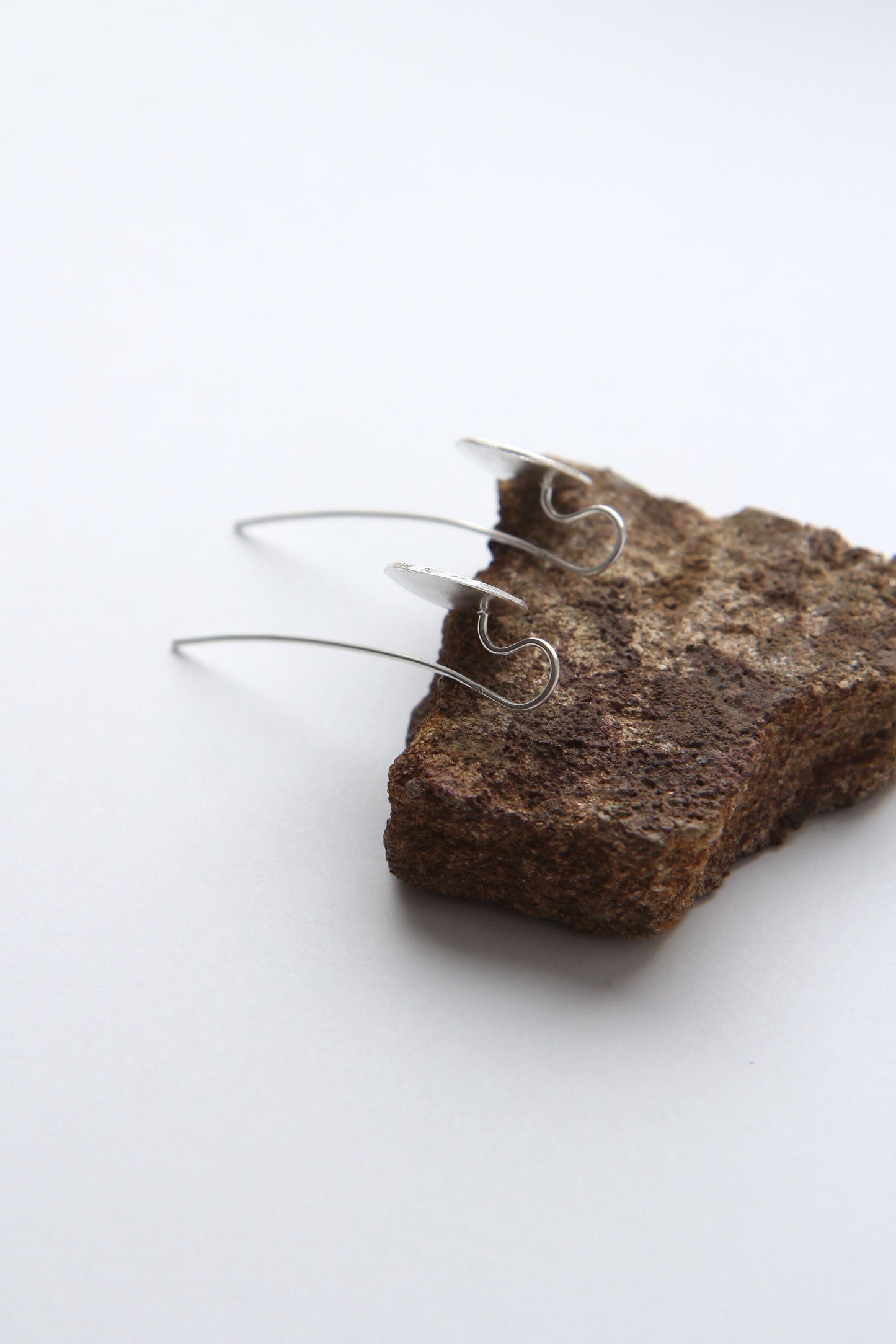 NEW! ✨ Full Moon Silver Hook Earrings