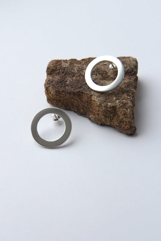 NEW! ✨ Circle Line Silver Earrings