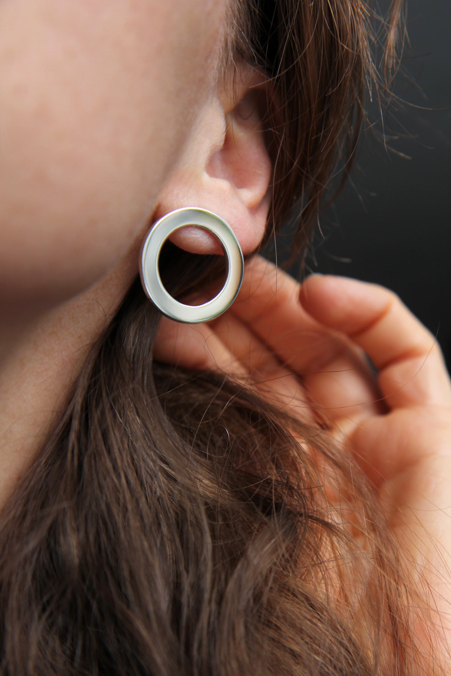 NEW! ✨ Circle Line Silver Earrings