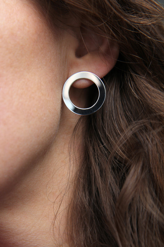 NEW! ✨ Circle Line Silver Earrings