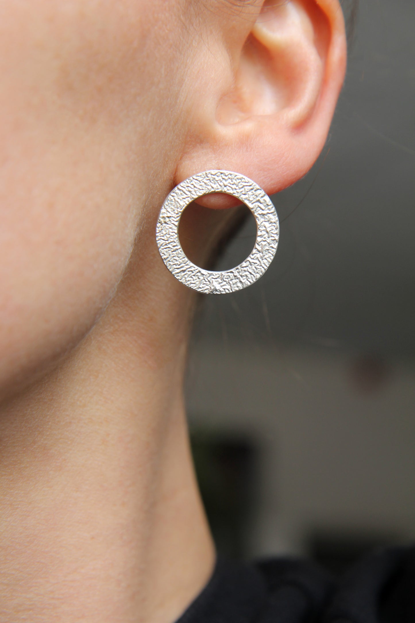 NEW! ✨ Melted Circle Line Silver Earrings