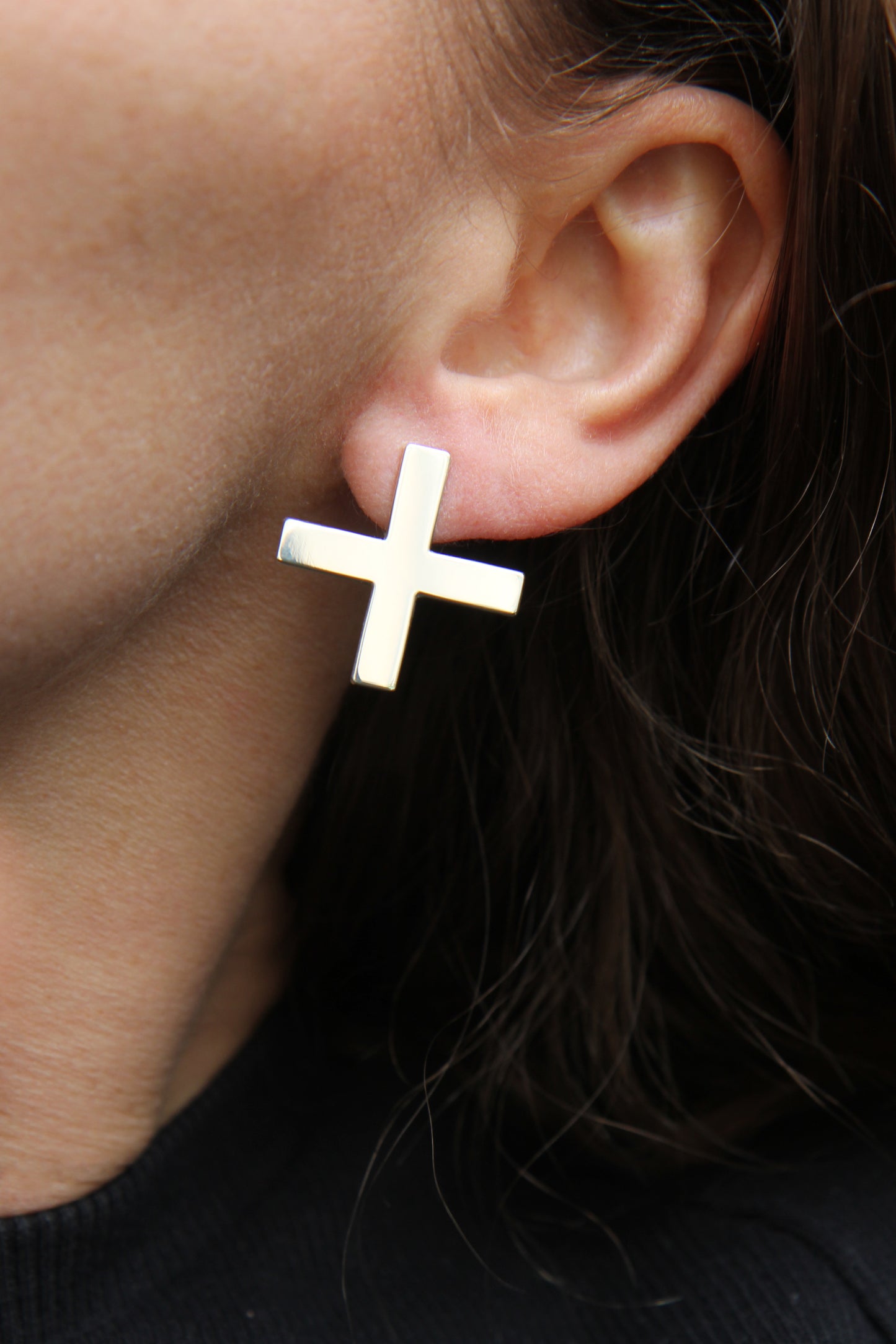 NEW! ✨ Cross & Circle Silver Earrings
