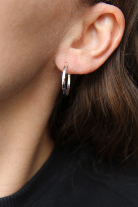Silver Hoop Earrings - Small