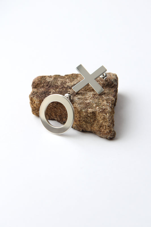 NEW! ✨ Cross & Circle Silver Earrings