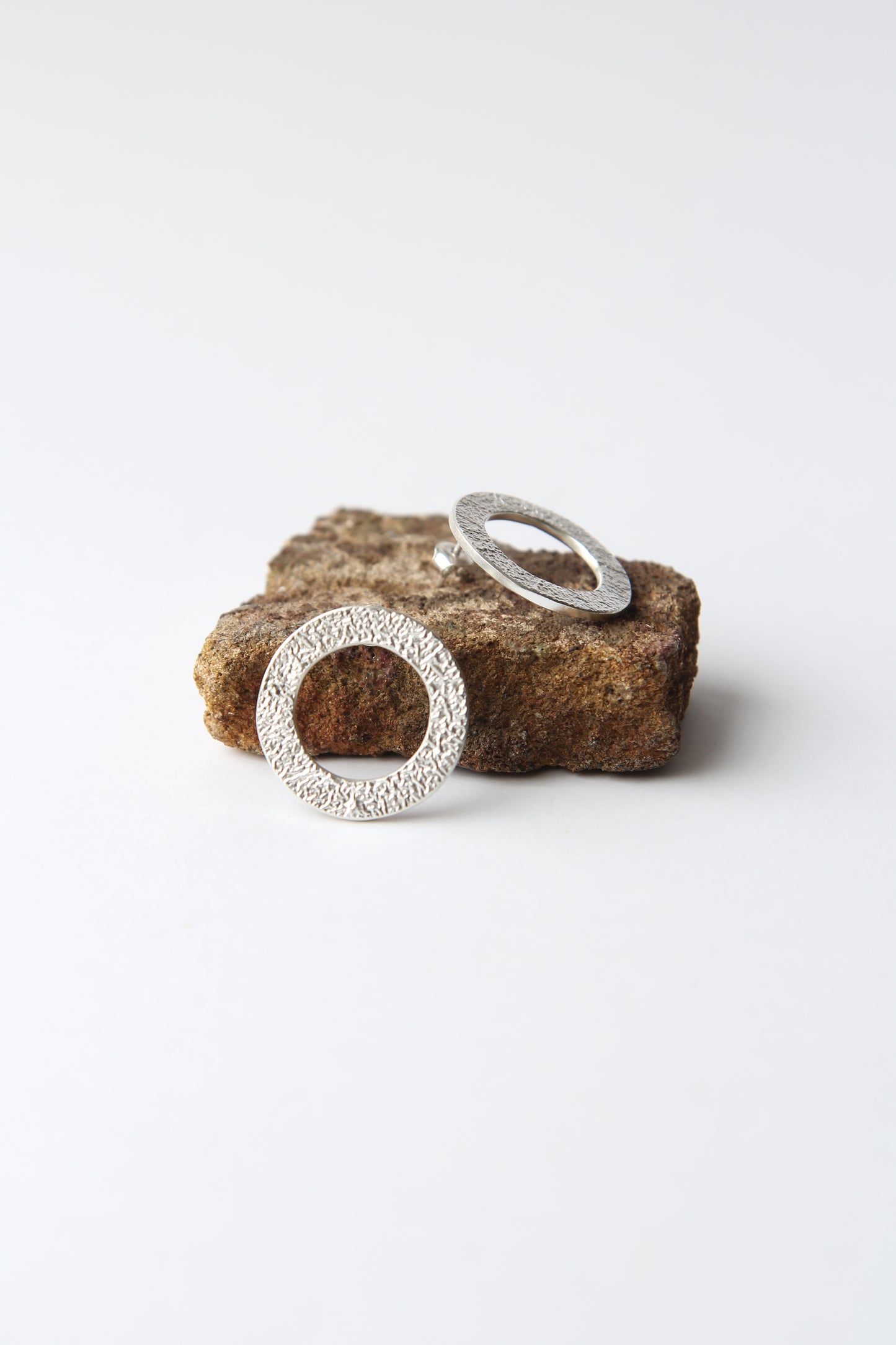 NEW! ✨ Melted Circle Line Silver Earrings