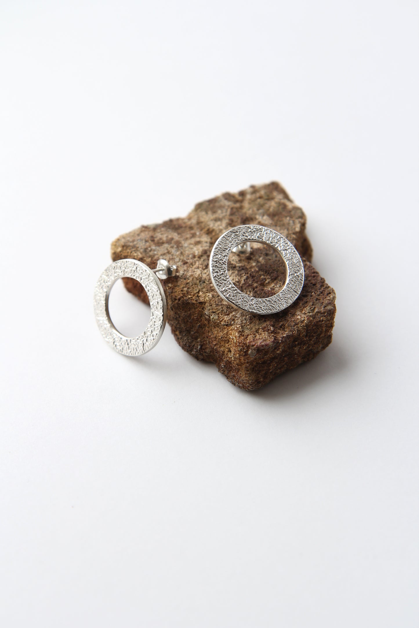 NEW! ✨ Melted Circle Line Silver Earrings