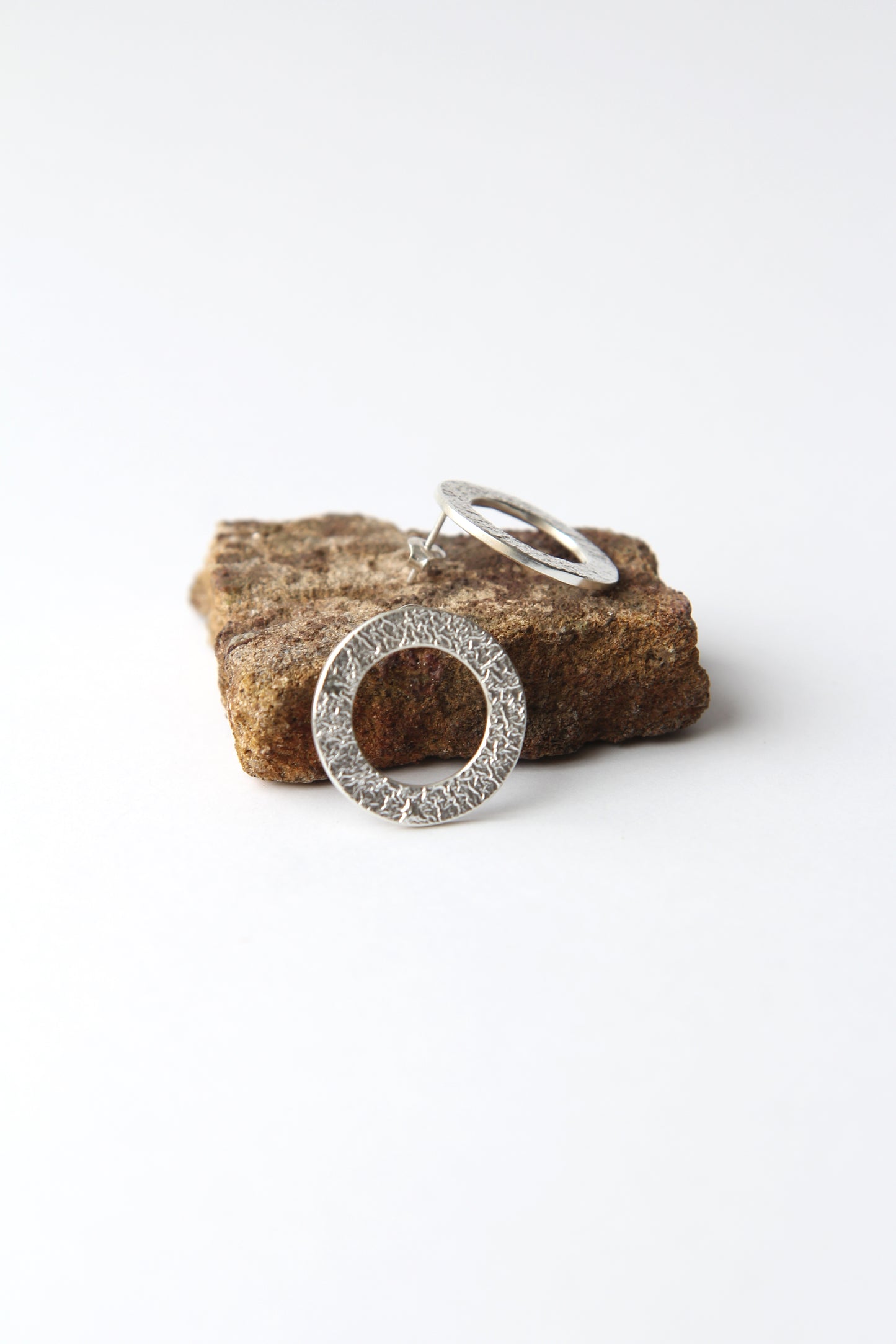 NEW! ✨ Melted Circle Line Silver Earrings