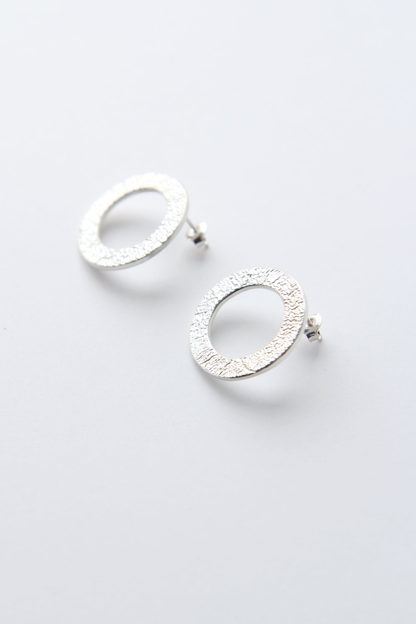 NEW! ✨ Melted Circle Line Silver Earrings